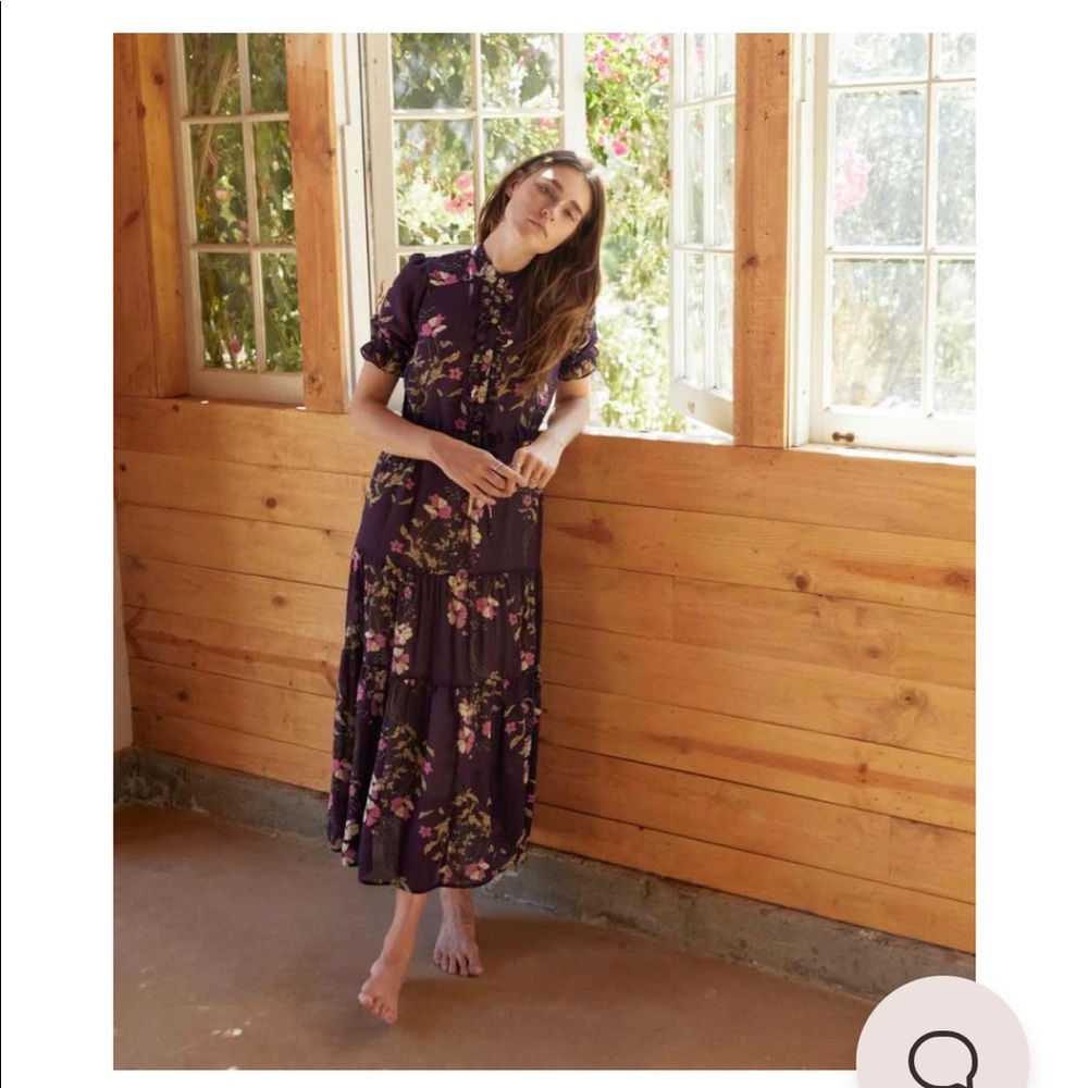 Christy Dawn Elle Dress in Grape Floral - S